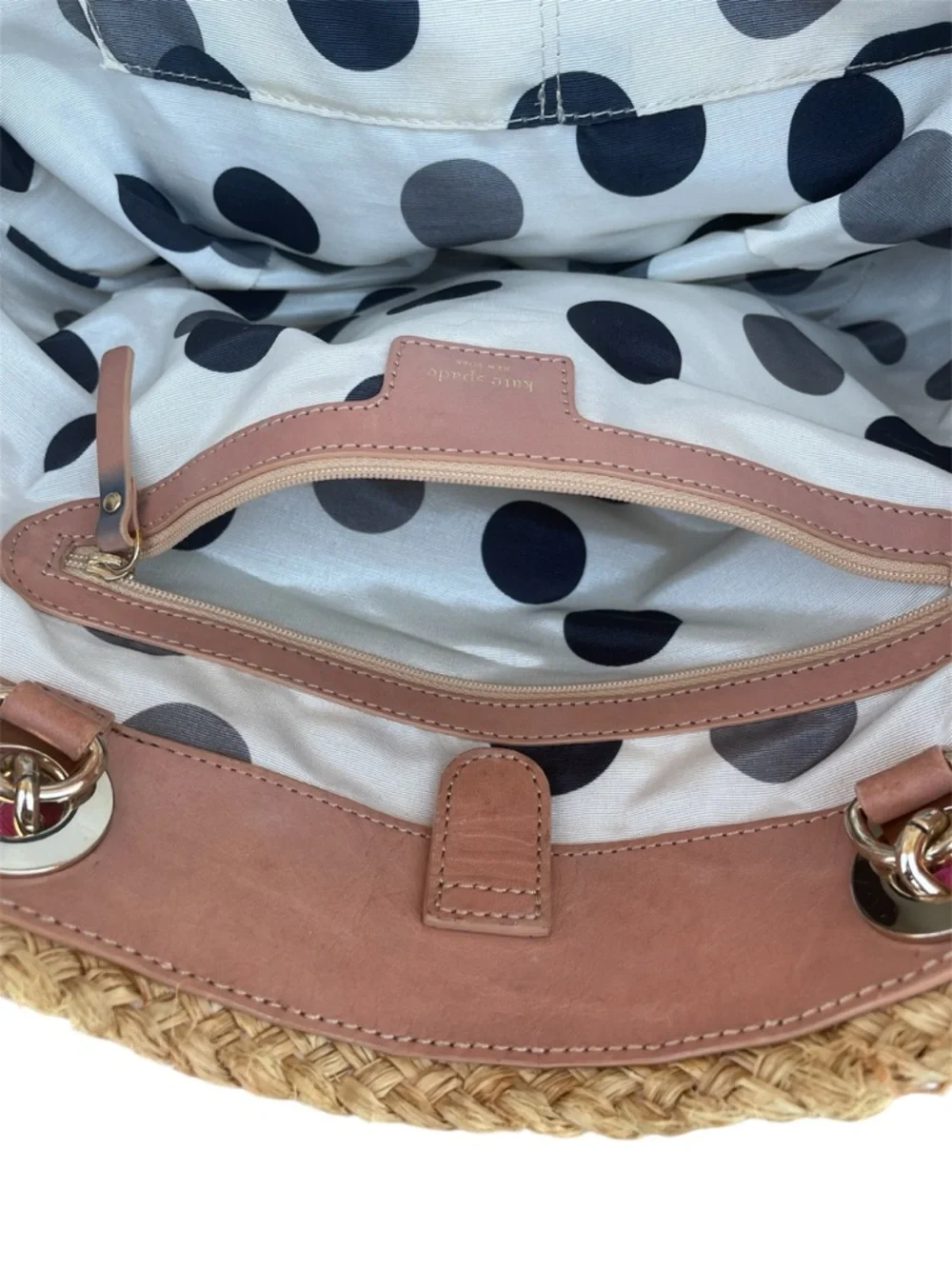 KATE SPADE Point Breeze Cedar Street Straw Tote Bag